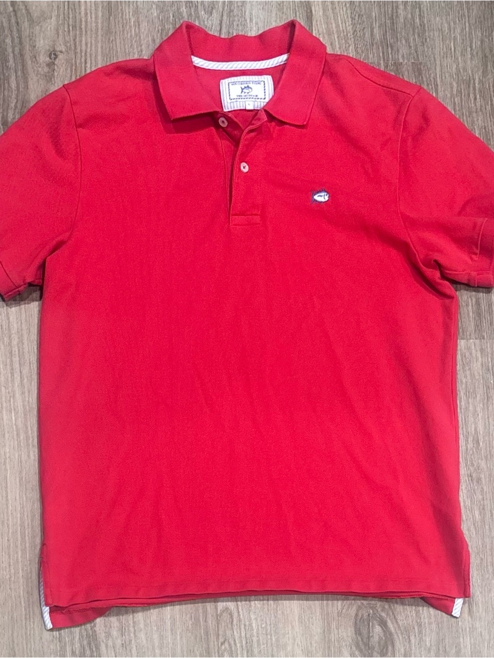 Southern Tide Men's L Red The Skipjack Golf Solid Knit Polo SS